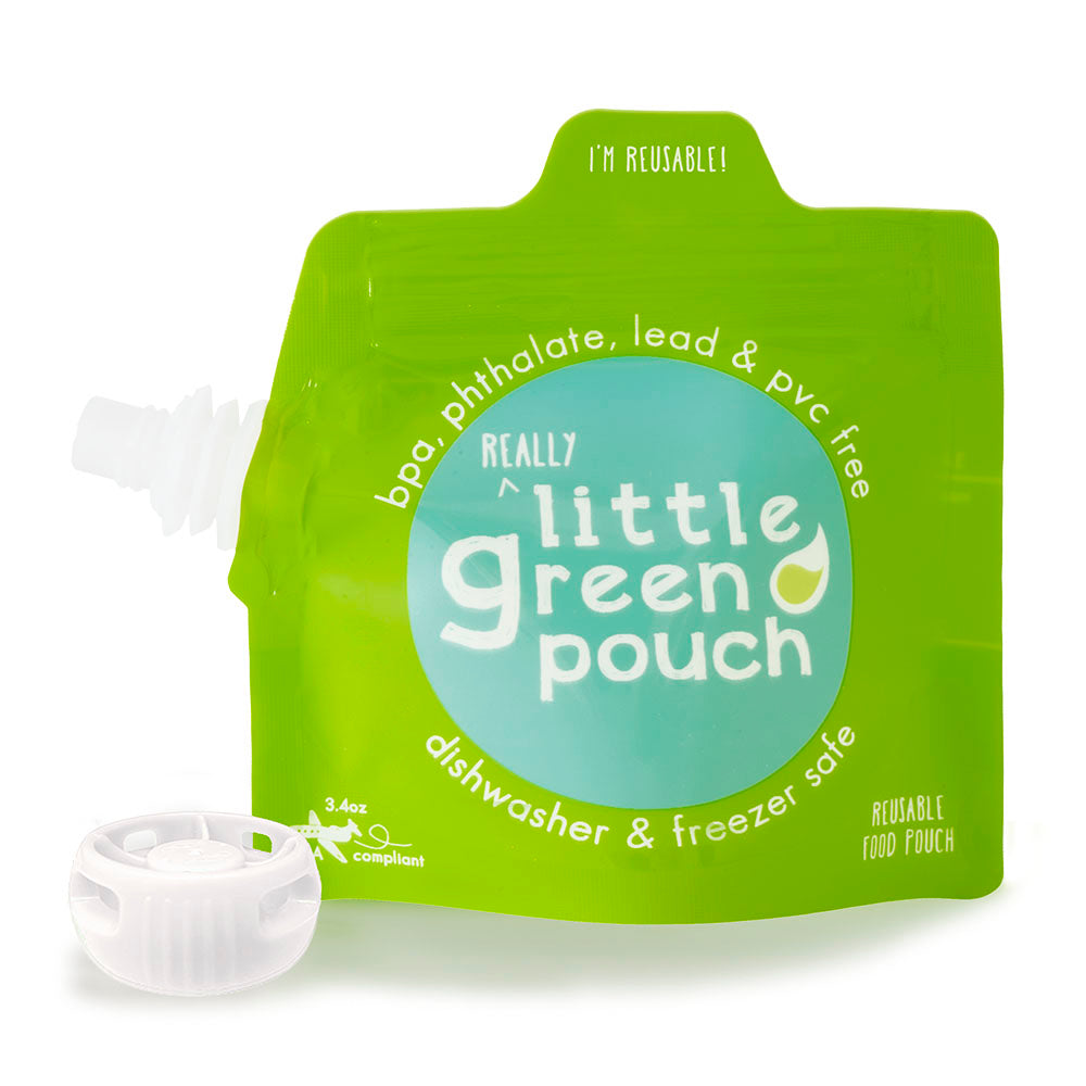 Really Little Green Pouch - 3.4 oz. (6 pack) || Petites Pochettes Alimentaire Réutilisables – 3.4 oz. (Paquet de 6)